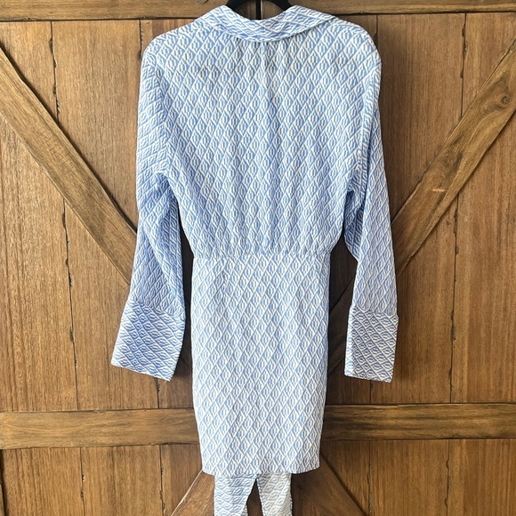 Free People Rillo Blue Cotton Beach Summer Shirtdress Size Medium NWT - Picture 5 of 11